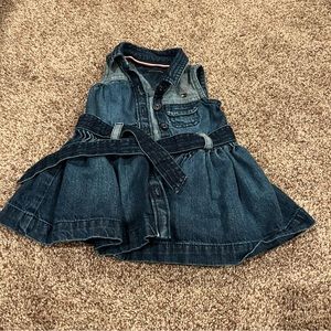 Blue Tommy Hilfiger Denim Dress; It Buttons Up and Has a Belt